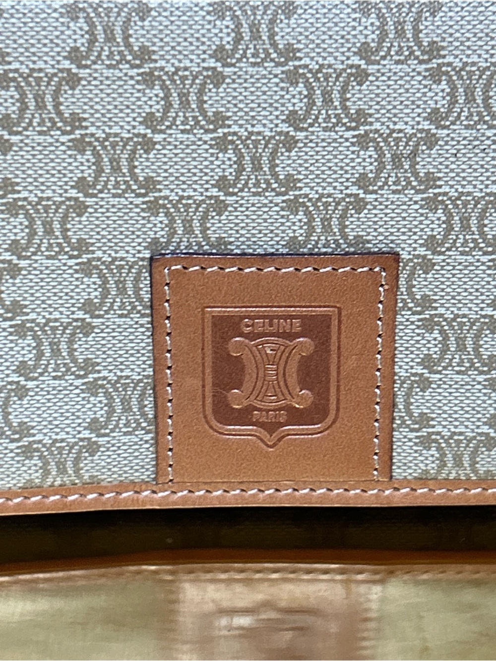 Celine Brown and Beige Triomphe Canvas Continental Wallet - Picture 6 of 16